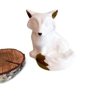 NWT Ceramic fox candle holder
